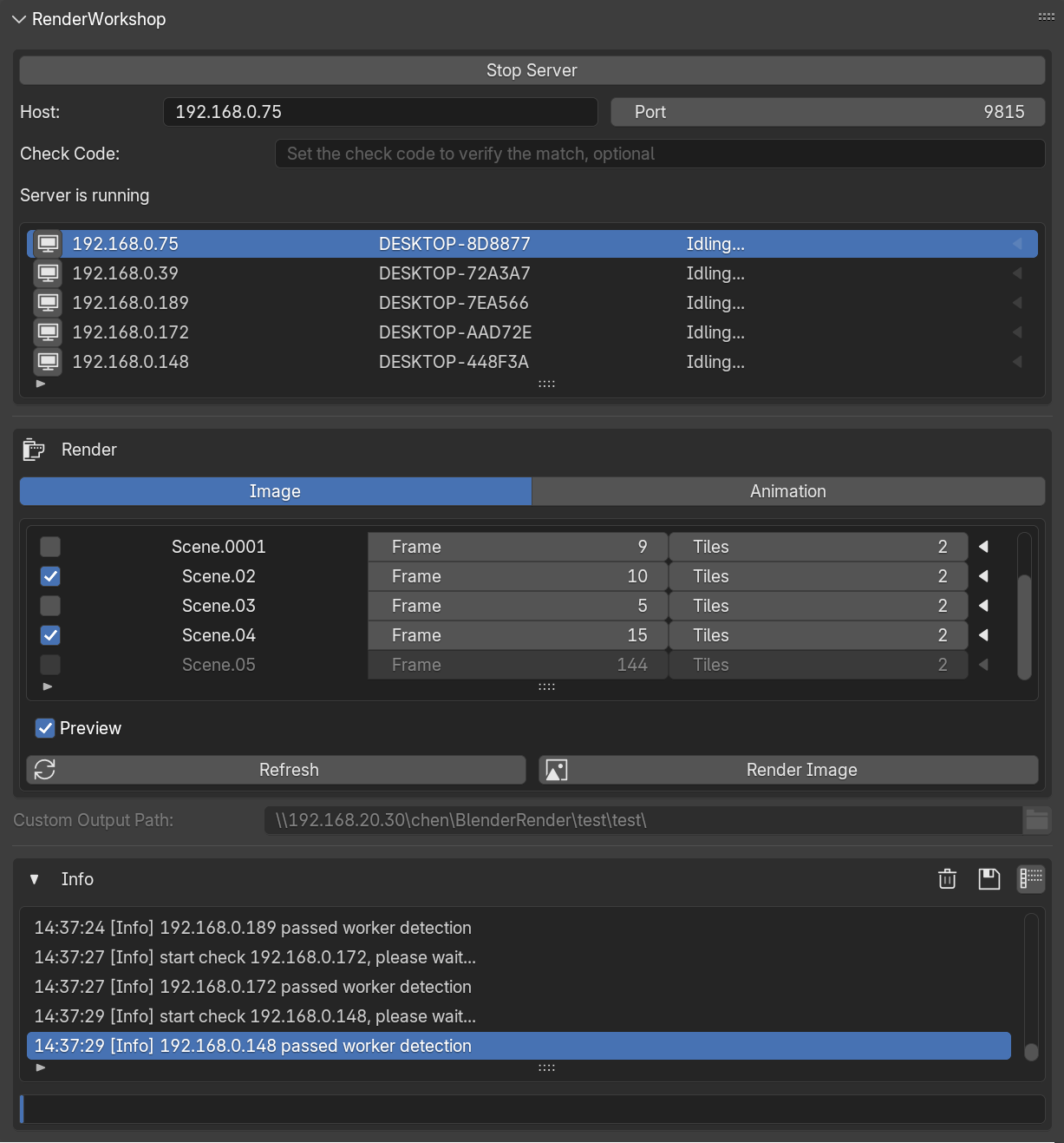 manager image idling